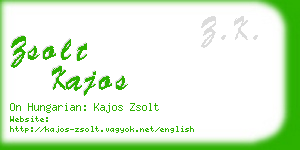 zsolt kajos business card